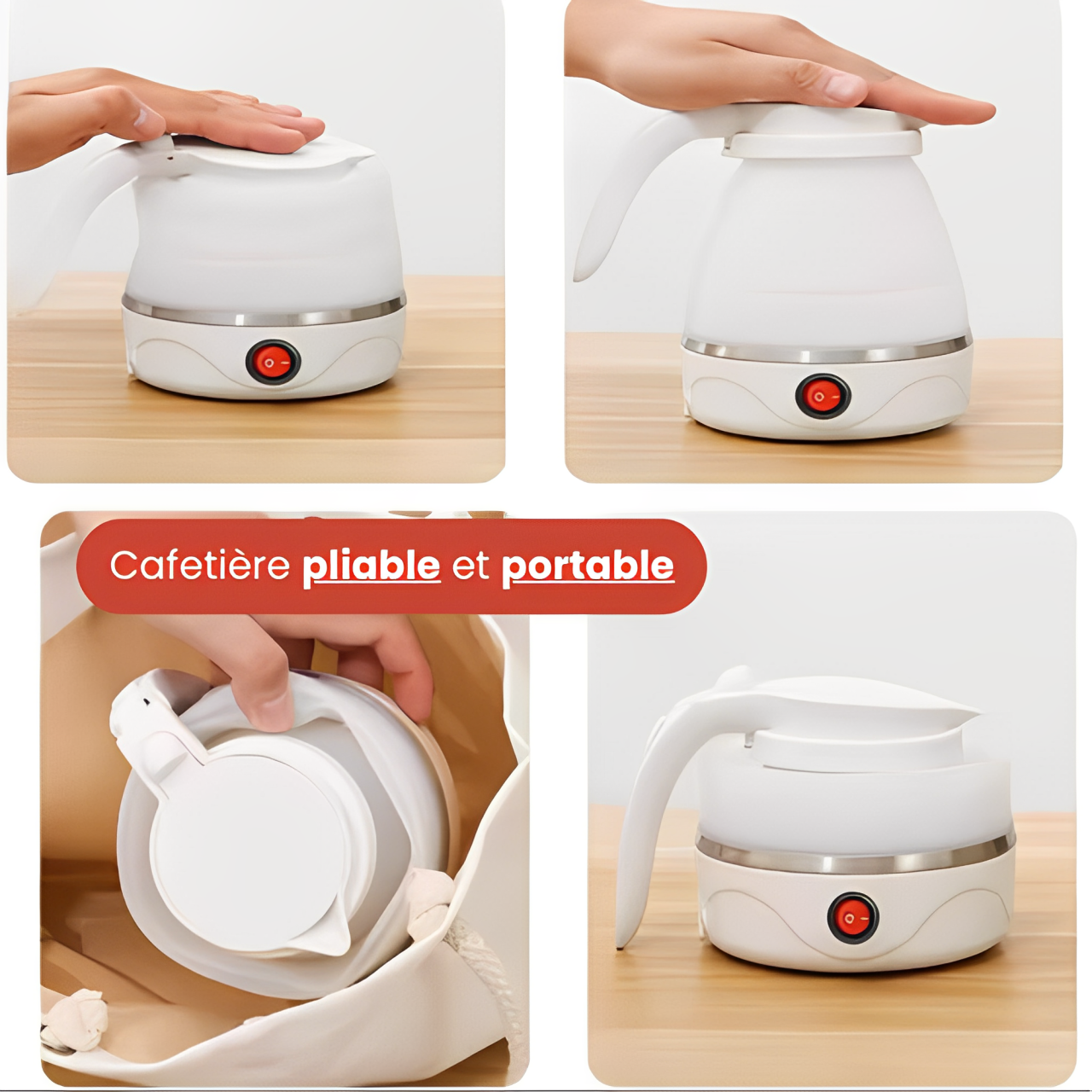 Cafetière pliable et portable